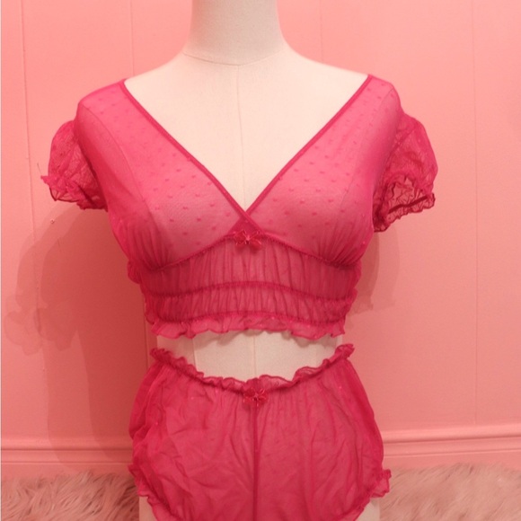 La Vie en Rose Swiss Dot Mesh Set - Picture 2 of 4